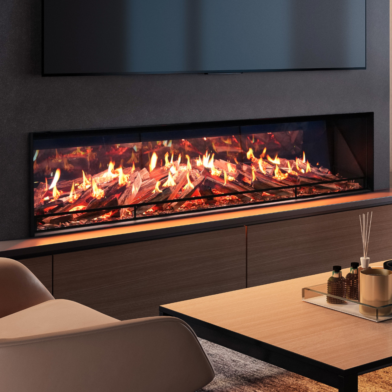 Luxor 190E Hologramm Elektrokamin 4in1 Einbaukassette mit Heizleistung Luxor 190E Hologramm Elektrokamin 4in1 Einbaukassette mit Heizleistung