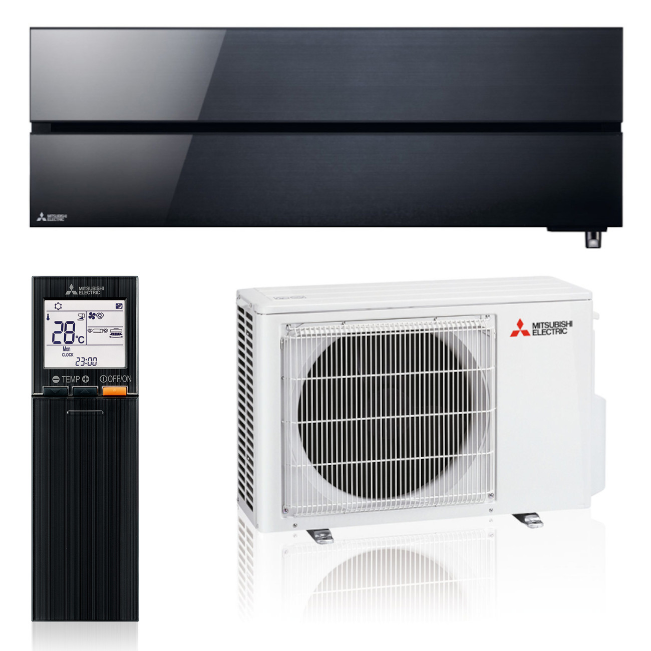 Diamond Black Onyx 2,5 kW Klimaanlage Mitsubishi Electric