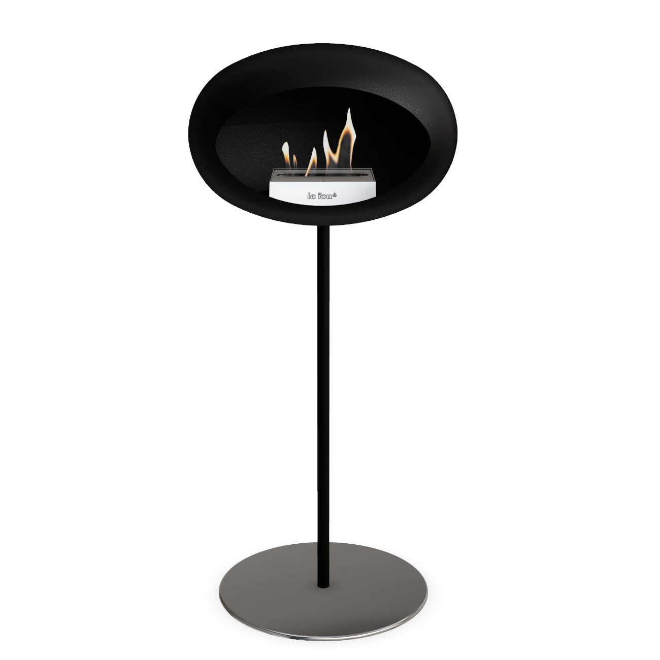 Le Feu Ground Steel High Schwarz Ethanolkamin