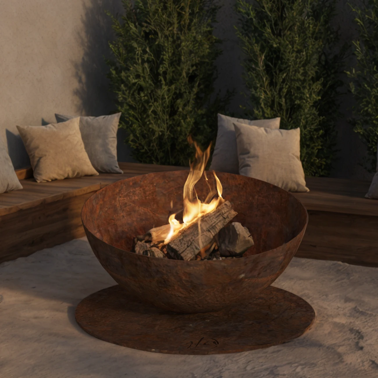 Solace Designer Feuerschale Gartenkamin