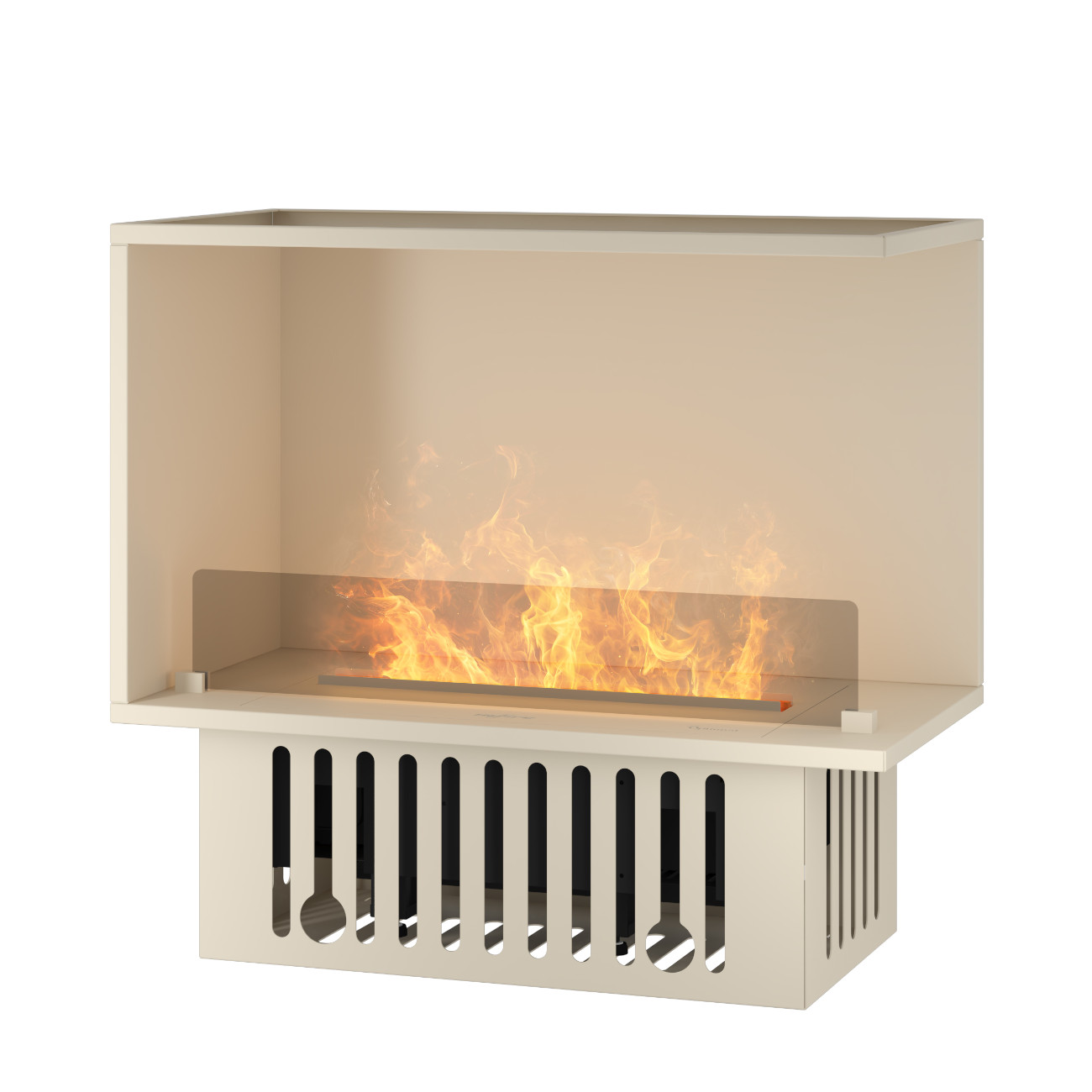 Invapo Inside R800 Optimyst® Pearlweiß Wasserdampf Box Kamineinsatz