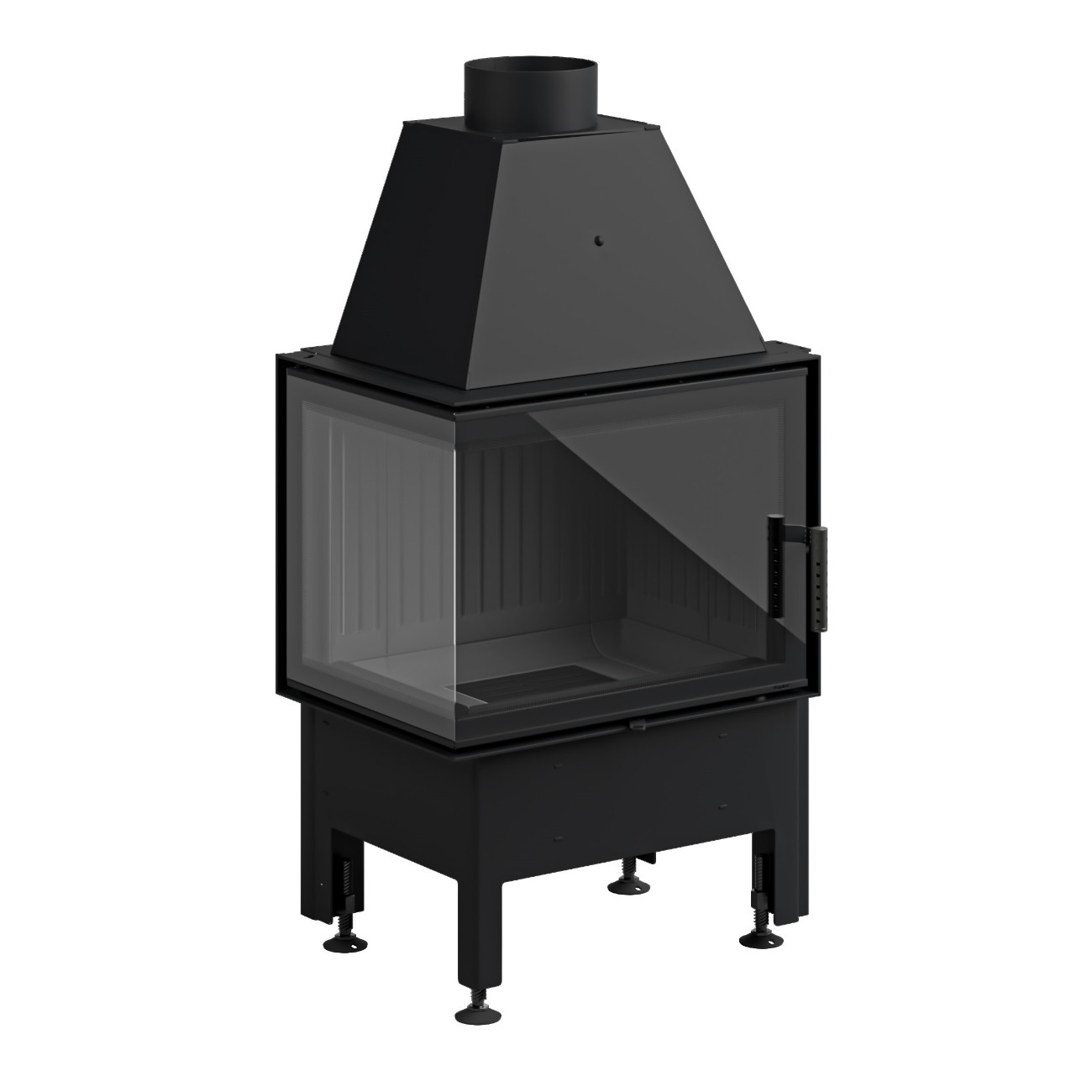 hajduk-smart-2lxt-kamineinsatz-black-edition Smart 2LXT Eck-Kamineinsatz Links Black Edition 7kW Schwenktür