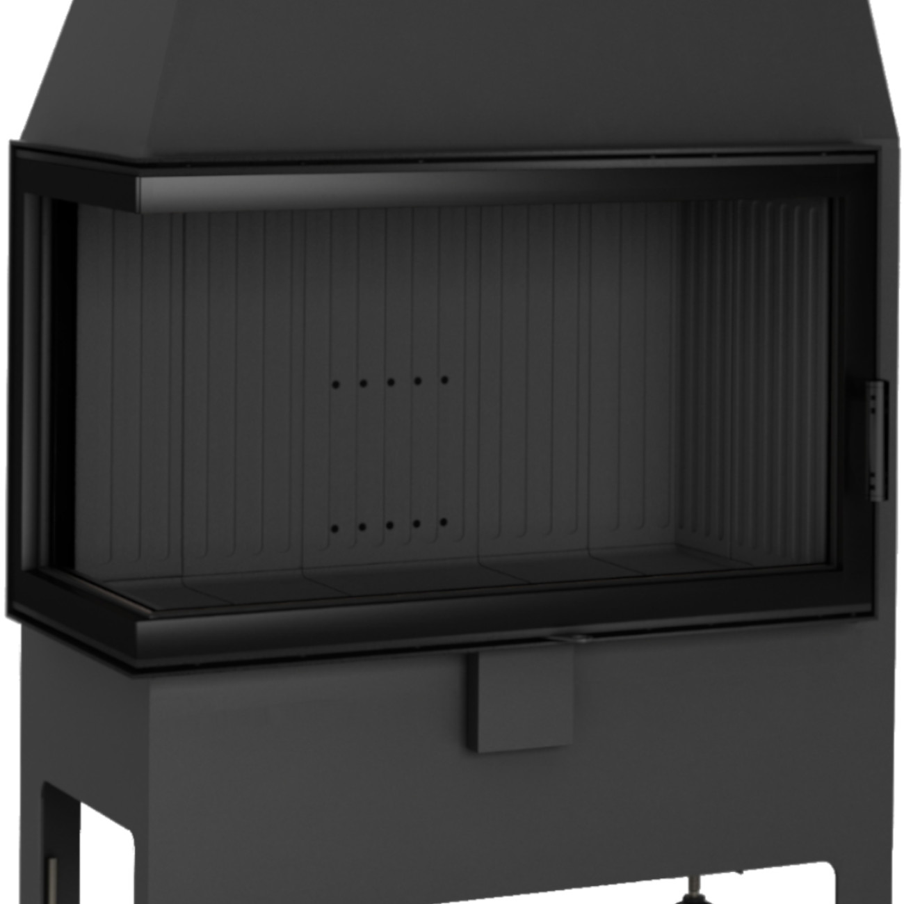 Kamineinsatz_Hajduk_Heatro_69L_Black_Brennkammer_Schwenkt-r
