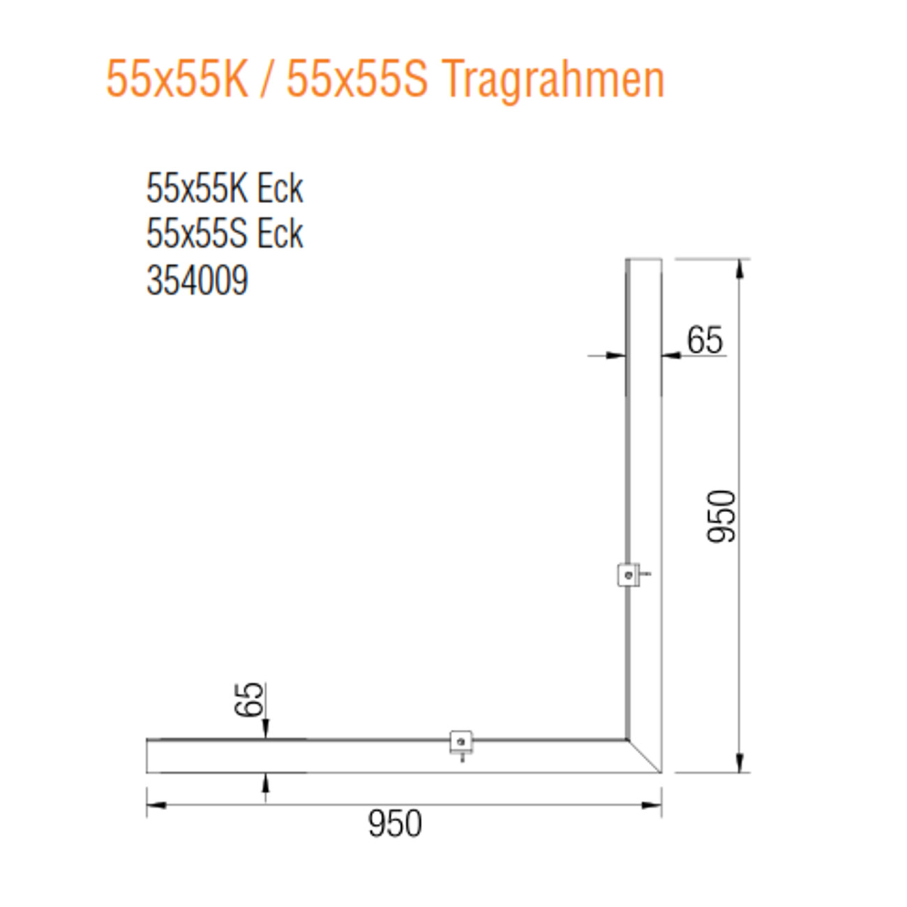 55x55xK-S-tragrahmen