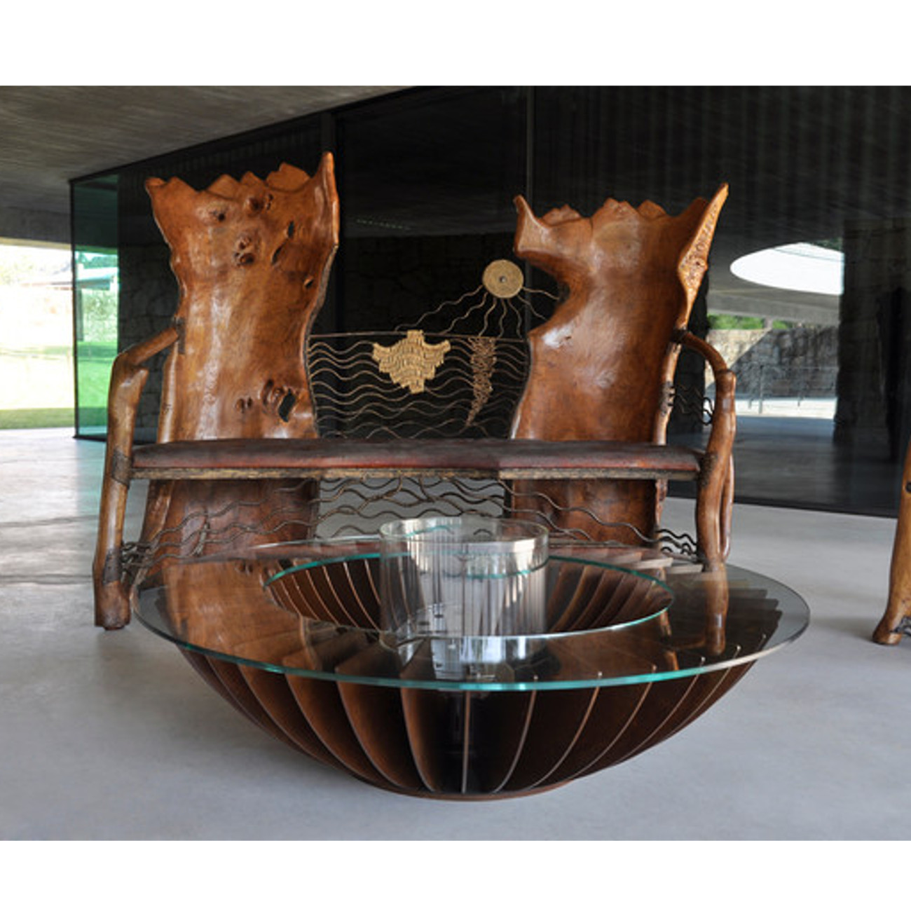 glammfire-cosmo13-corten7 Premium Cosmo 13 Beistelltisch / Ethanolkamin Corten Stahl