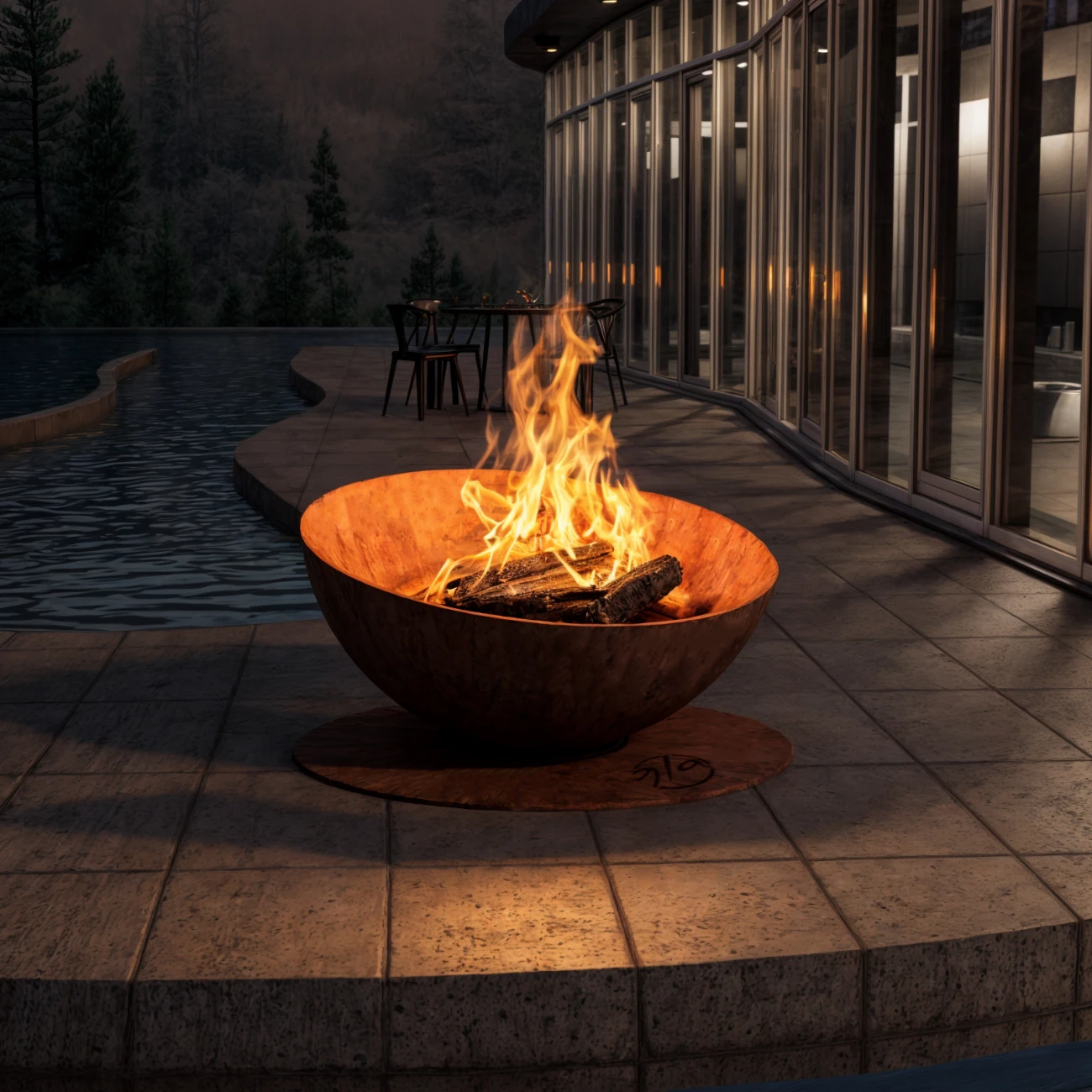 Solace Designer Feuerschale Gartenkamin