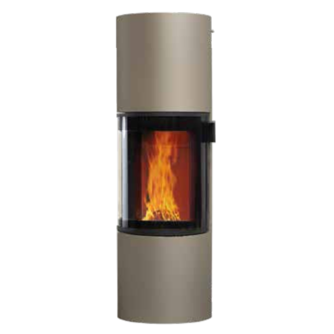 kaminofen-cera-prego-dibt-champagner-web1 Prego Champagner DIBT Kaminofen 6KW 180° Panorama Sichtscheibe