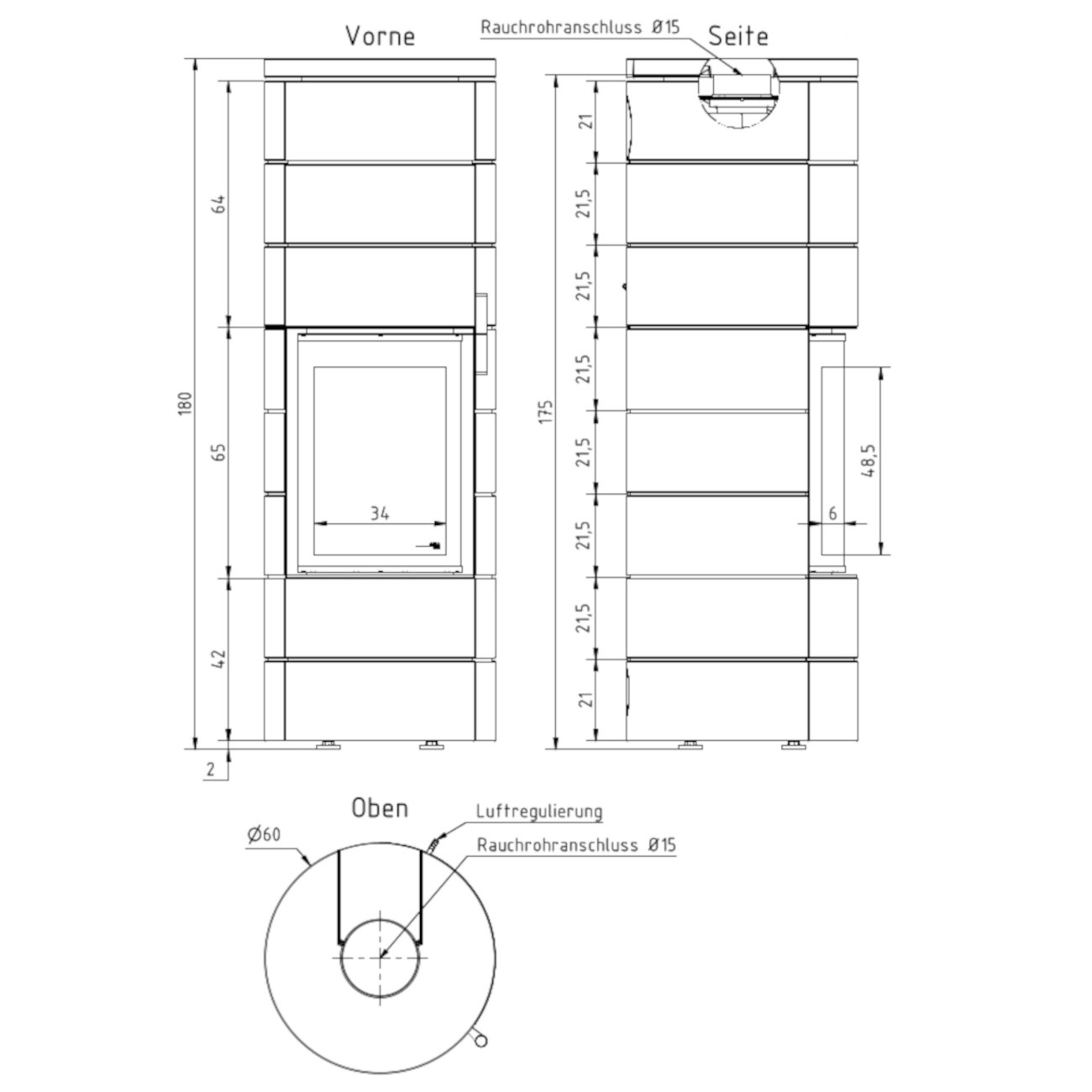 Titan Roh Beton Speicherkaminofen 7KW Titan Roh Beton Speicherkaminofen 7KW