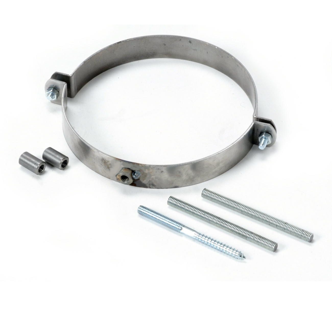 roset Rohrhalterset mit Schrauben und Gewindestangen - 120 mm Ø