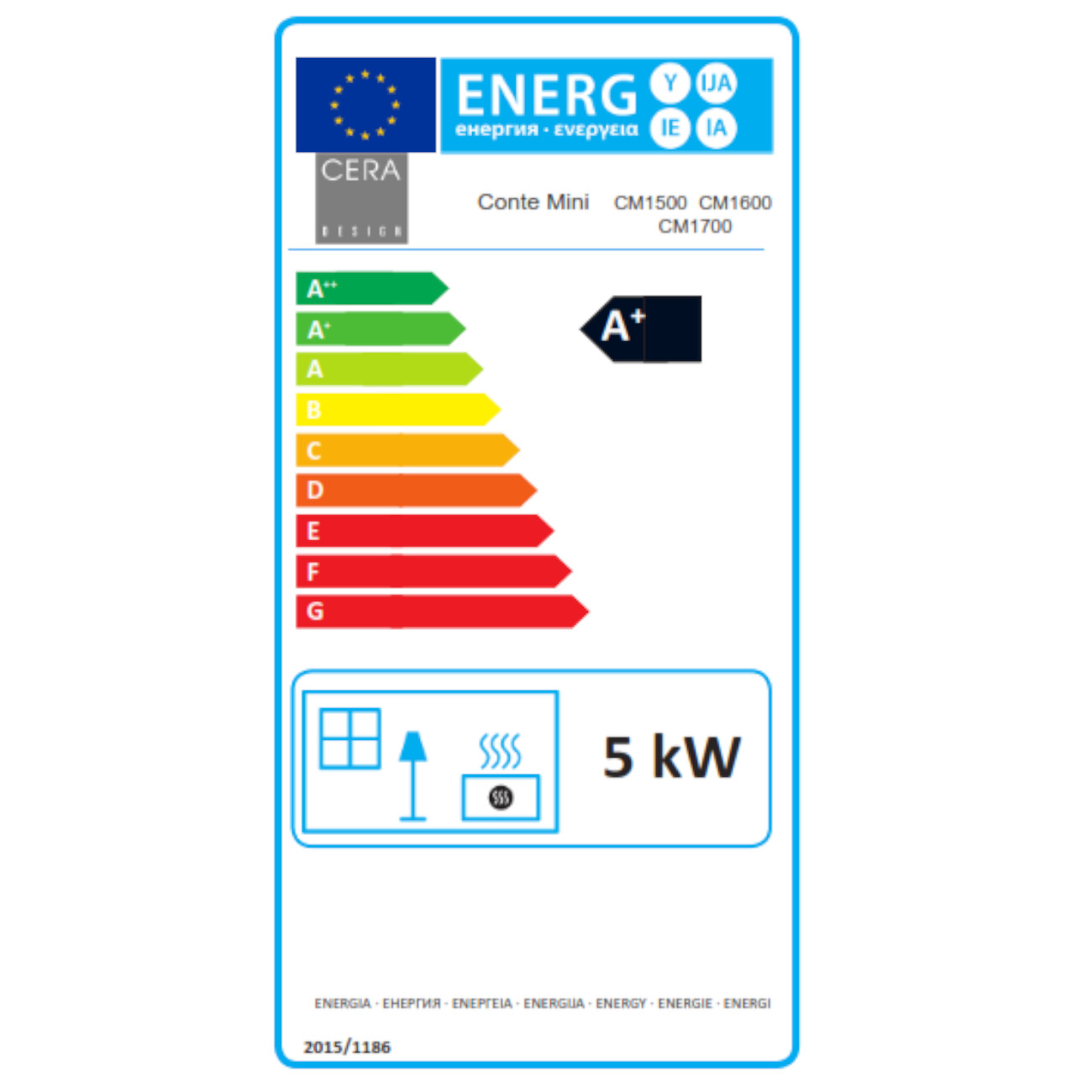Conte Mini Eck Anthrazit Thermotte Speicher Kaminofen 5KW RLU