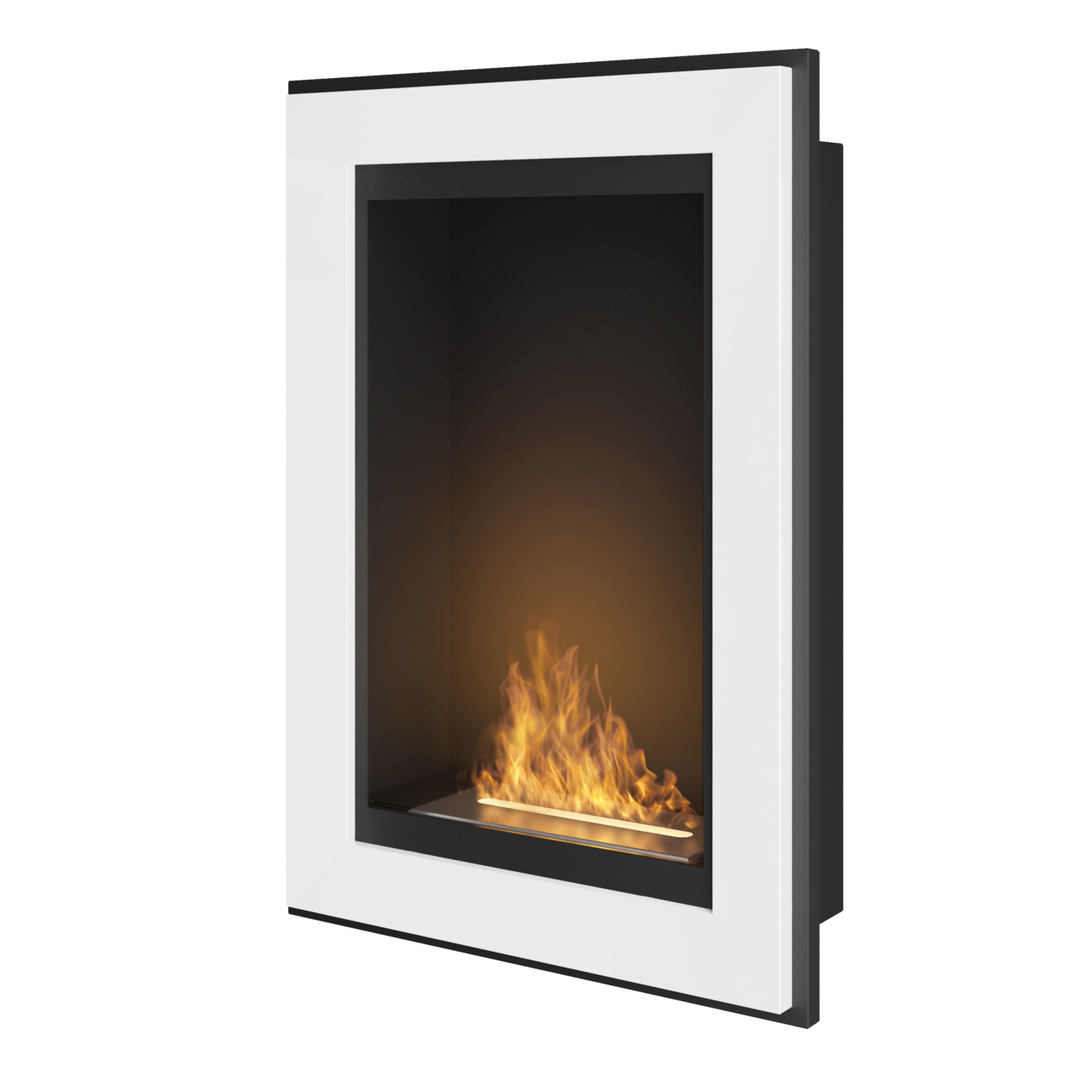 ethanolkamin-frame550-white FRAME 550 Ethanolkamin Einbaukassette Weiß