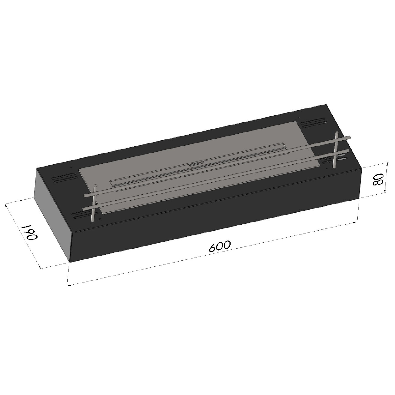 ethanolkamin-firebox600-masse Fire Box 600 Ethanolkamin