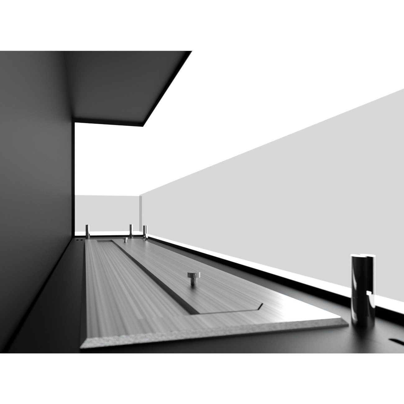 CORNER R1200 Ethanolkamin Einbaukassette Ecke Rechts