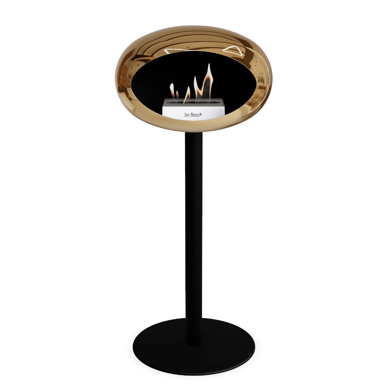 Le Feu Ground Steel High Plus Rosé Gold Verchromt Ethanolkamin