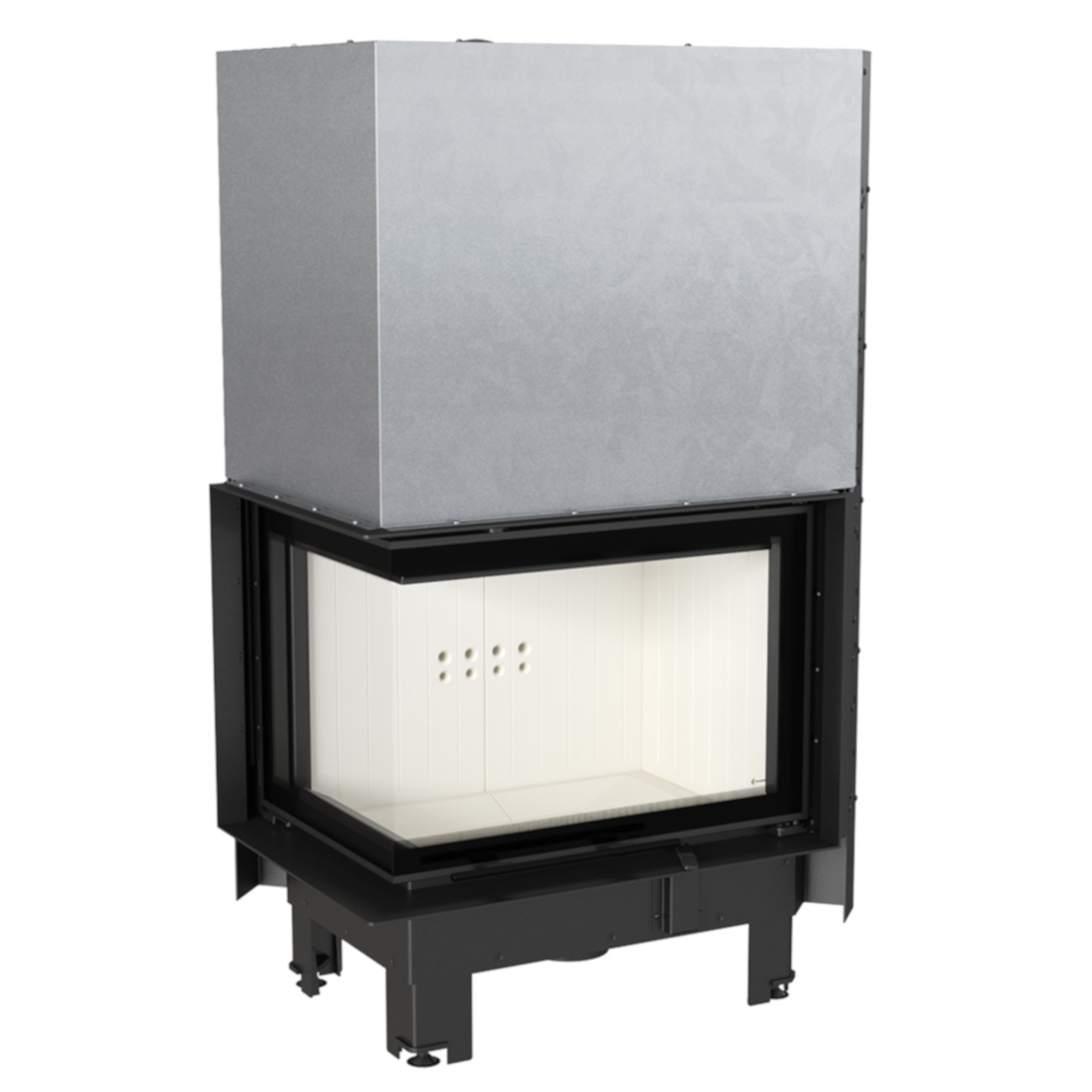 kratki-mbz-g-links1 MBZ13 Warmluft Kamineinsatz Linksverglast 13kW Hebetür