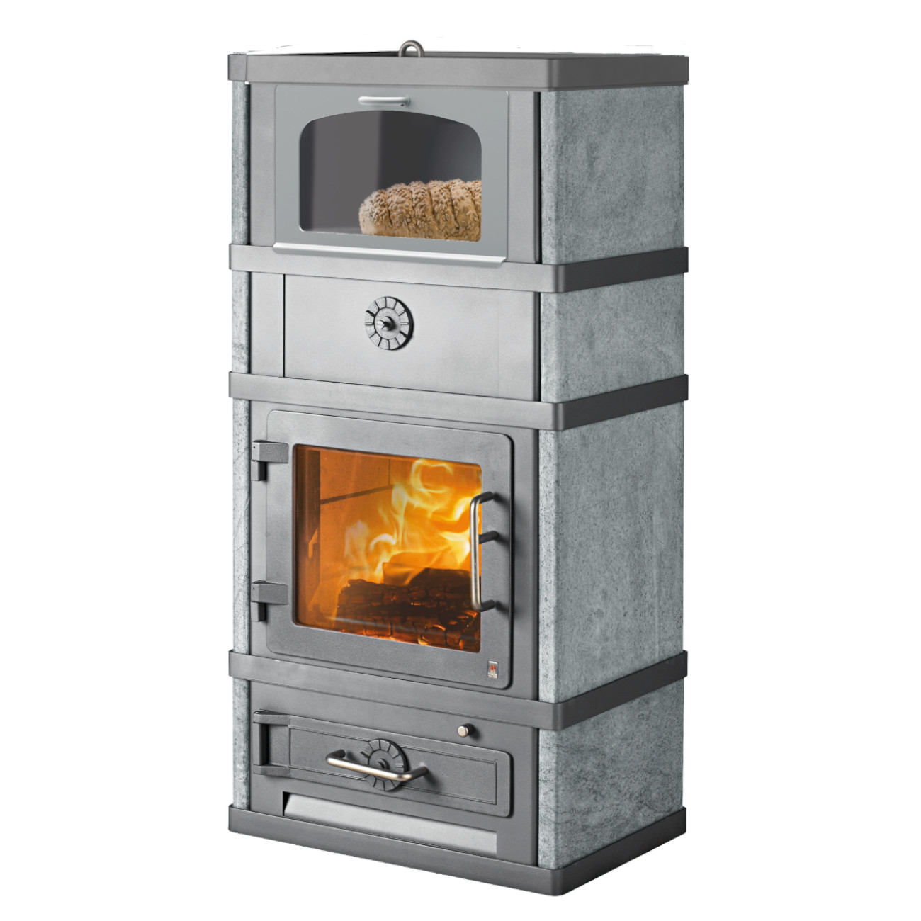 lotus-kaminofen-2080-warmhaltefacht-r-grau-ohne-topplatte Lotus 2080 Speckstein Kaminofen mit Warmhaltefachtür 8kW Grau