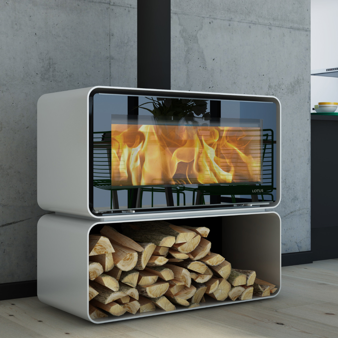 lotus-living-cube-weiss Living Cube Designer Kaminofen 7kW