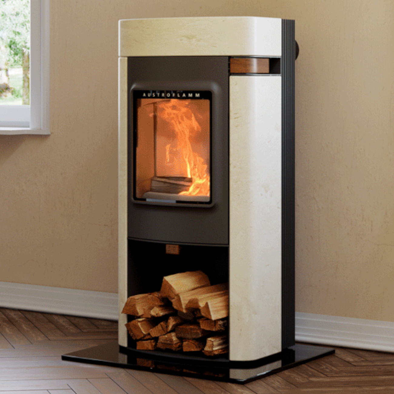 Elisabeth Velvet Ivory Naturstein Speicherofen 7kW RLU