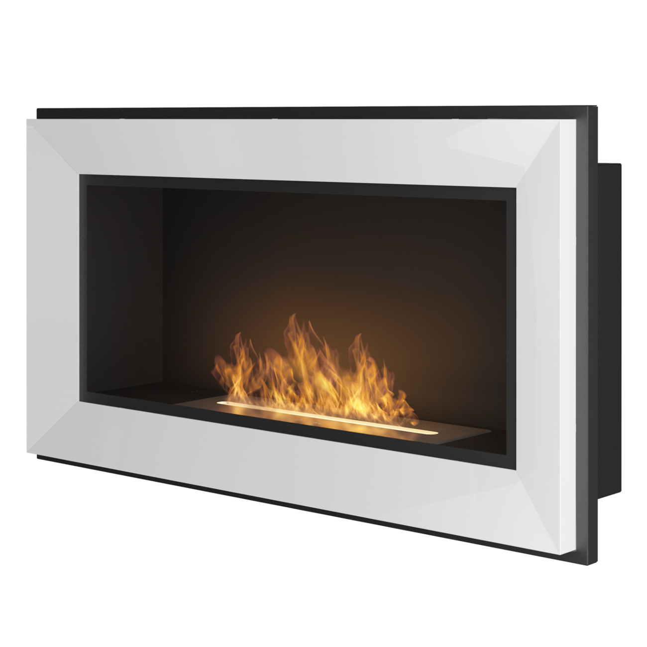 FRAME 900 Weiß Ethanolkamin Einbaukassette