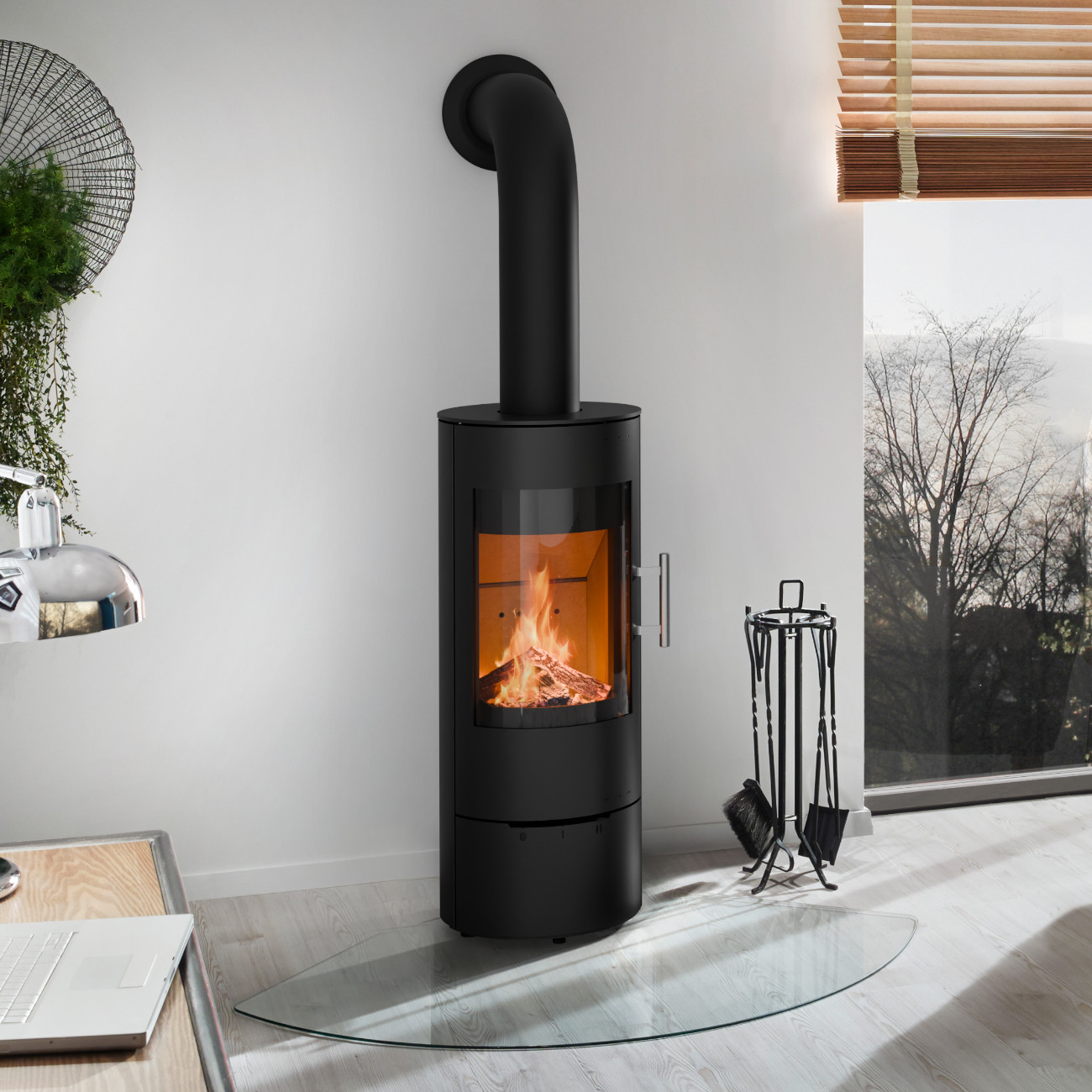 Lyra Kaminofen Schwarz 6kW