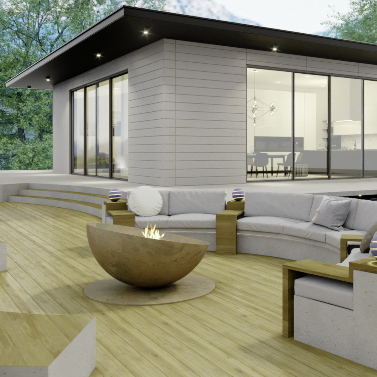 Solace Designer Feuerschale Gartenkamin