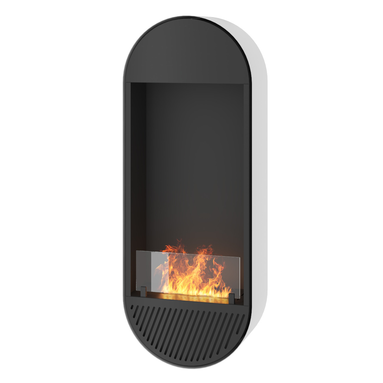 Incyrcle Slim Vert Weiß Schwarz Wand Ethanol Kamin Incyrcle Slim Vert Weiß Schwarz Wand Ethanol Kamin