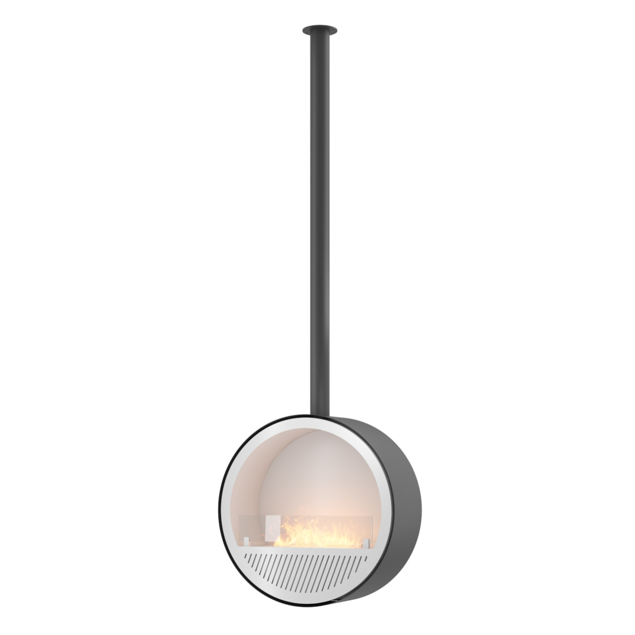 Incyrcle Slim Line Schwarz Weiß Decken Ethanol Kamin