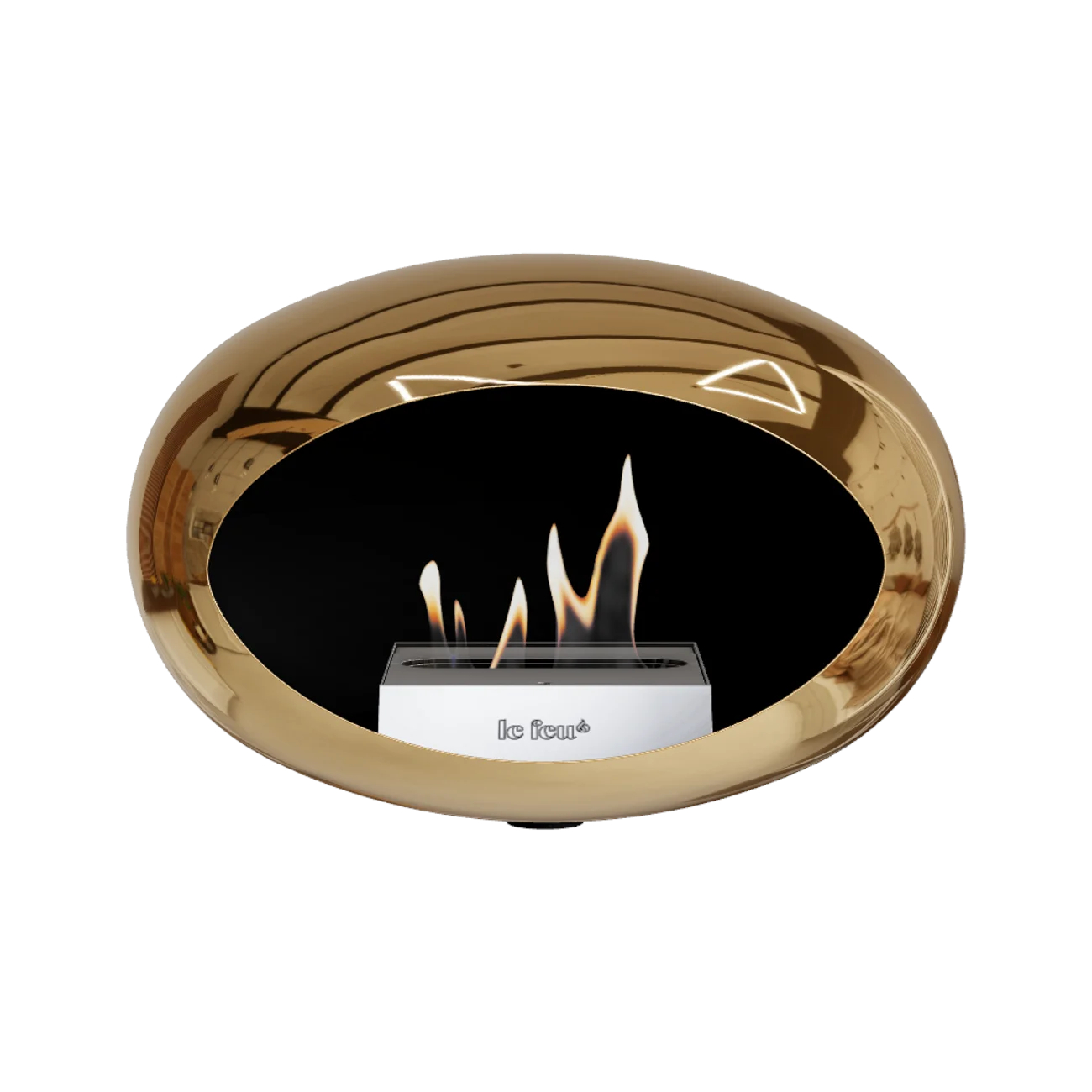Le Feu Wall Rosé Gold Verchromt Ethanol Wandkamin