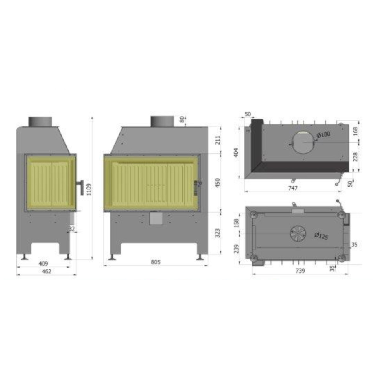 Kamineinsatz_Hajduk_Heatro_69L_Masszeichnung