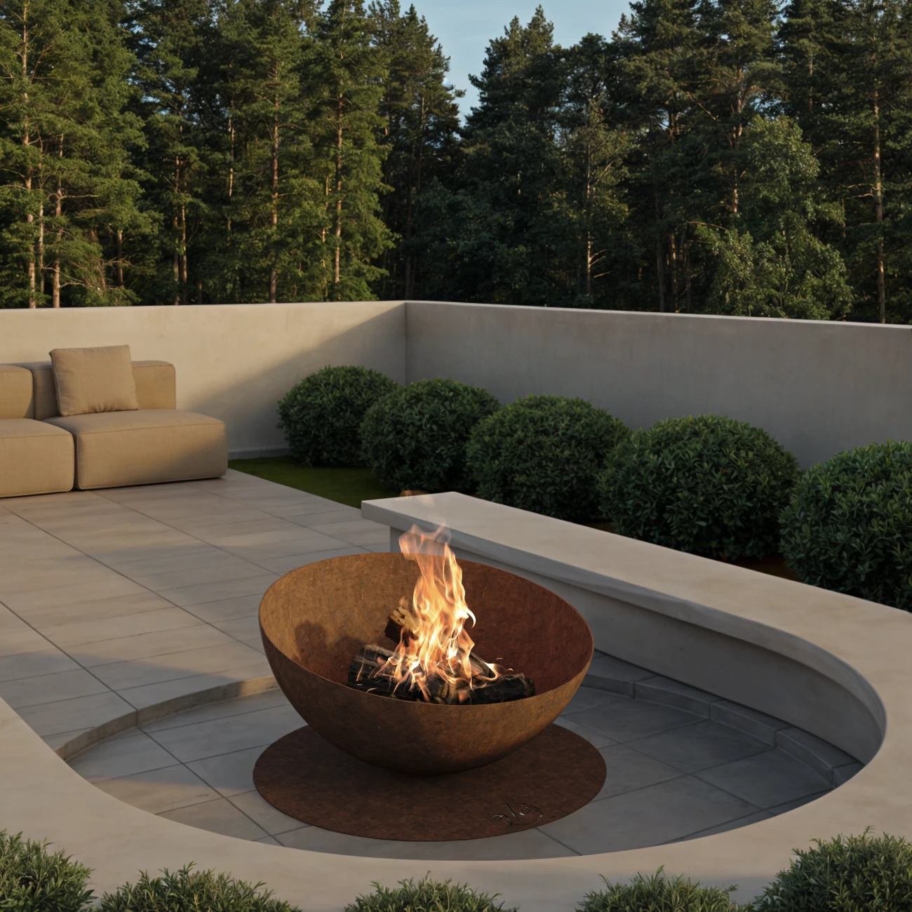 Solace Designer Feuerschale Gartenkamin