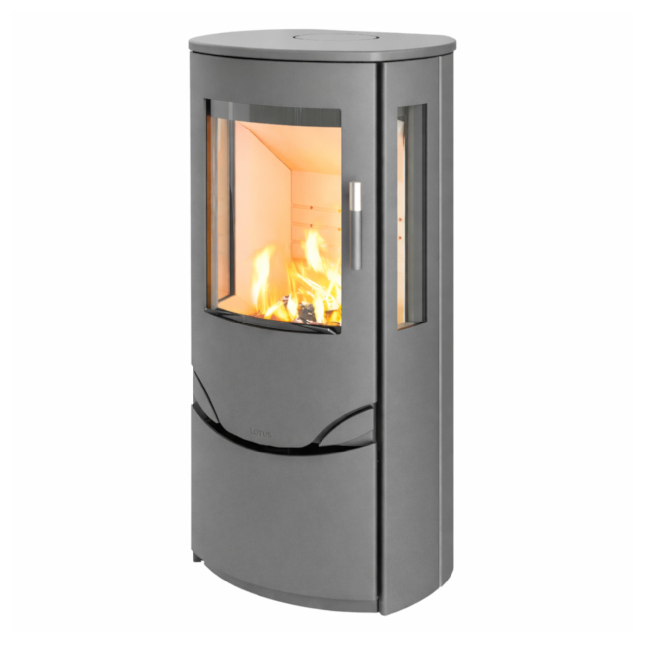 Prio 6 Panorama Kaminofen 7kW Gussgrau