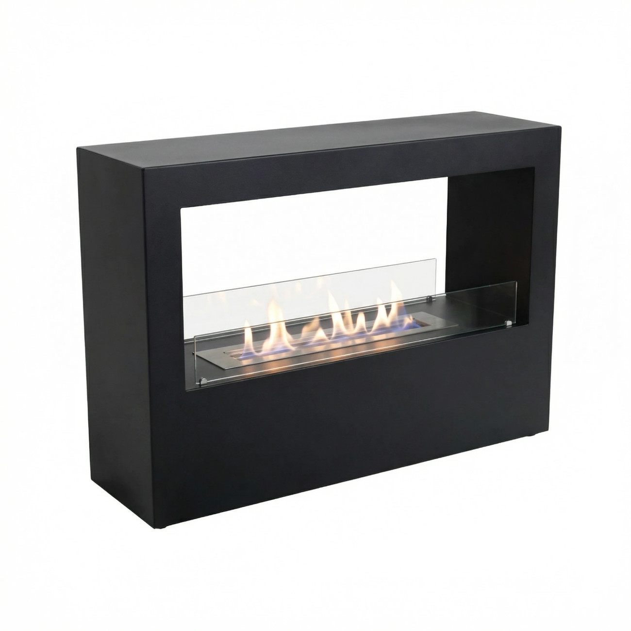 Lansing L Tunnel Raumtrenner Panorama Ethanolkamin Schwarz