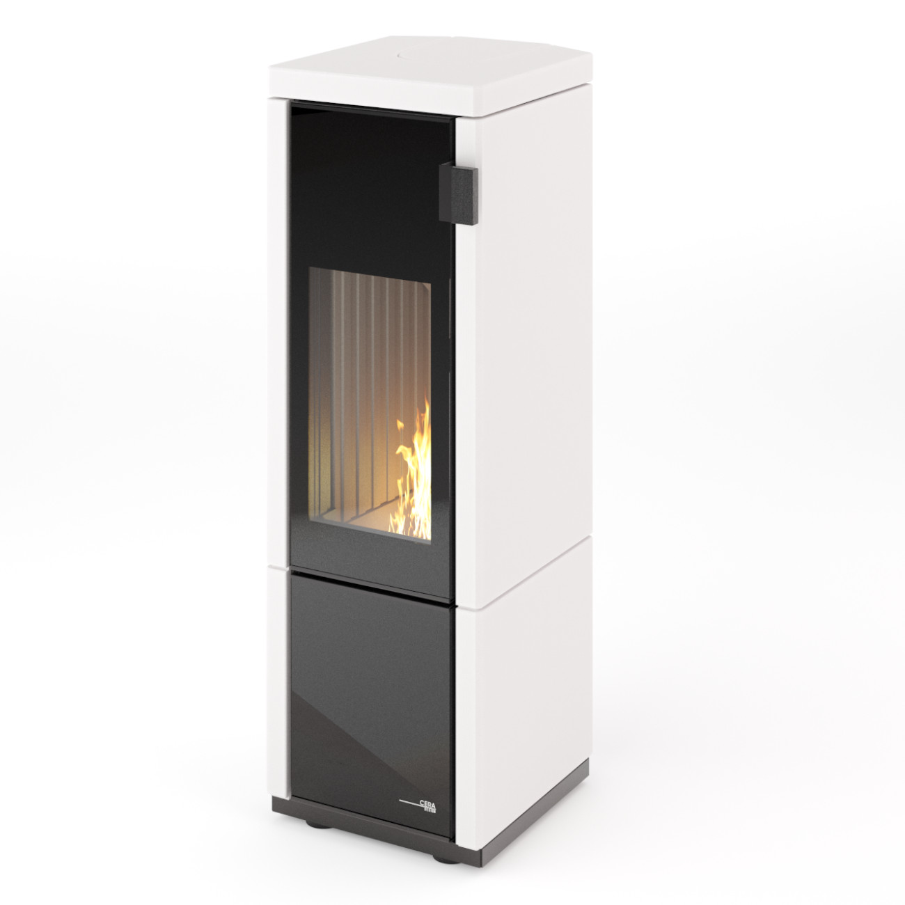 Conte Mini Eck Creme Thermotte Speicher Kaminofen 5KW RLU