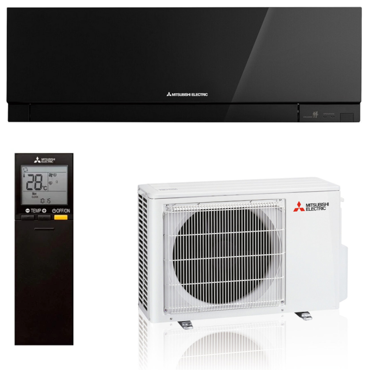 Premium 2 kW Klimaanlage Schwarz Mitsubishi Electric