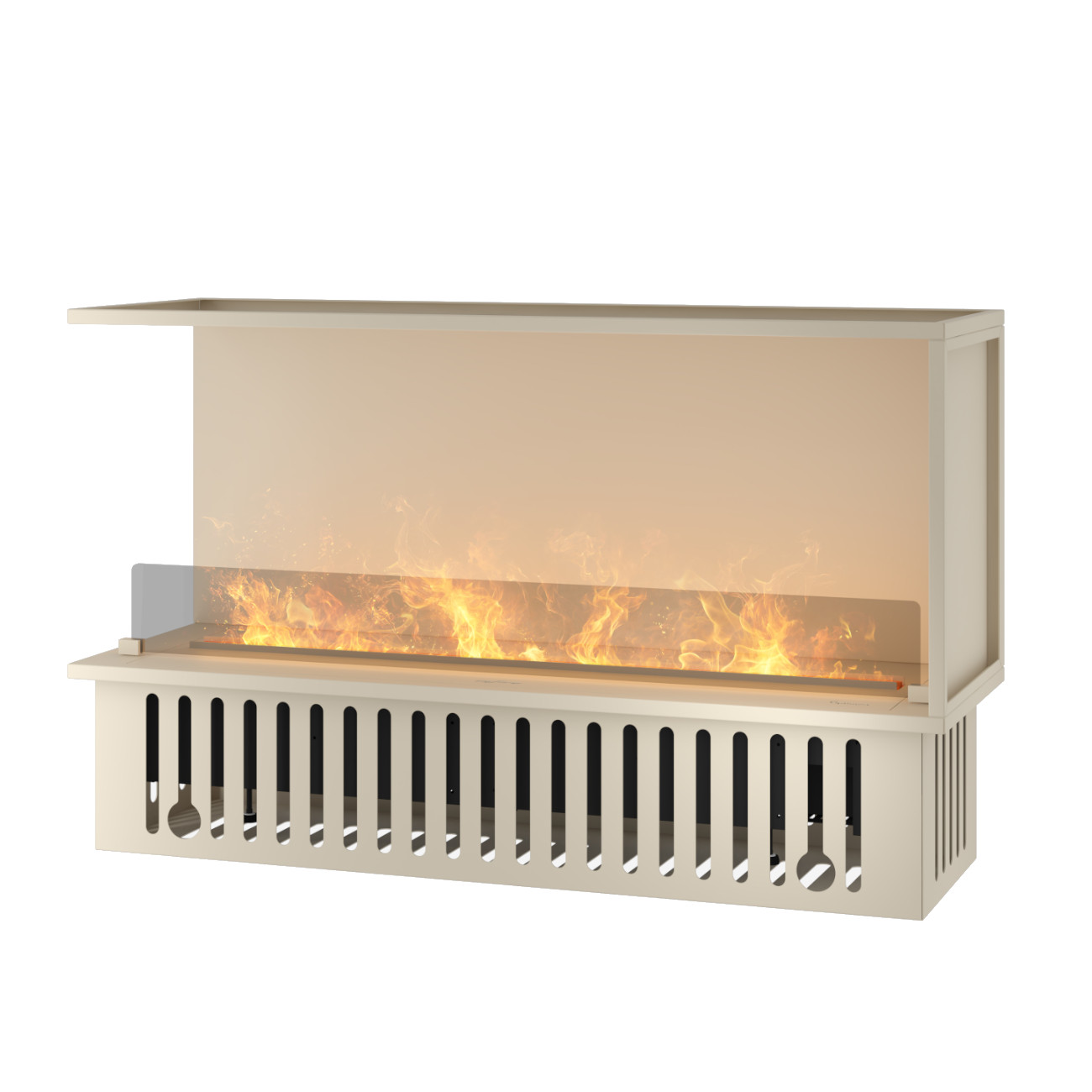 Invapo Inside L1200 Optimyst® Pearlweiß Wasserdampf Box Kamineinsatz