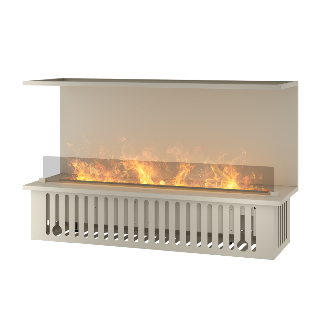 Invapo Inside C1200 Pearlweiß Optimyst® Wasserdampf Panorama Kaminkassette