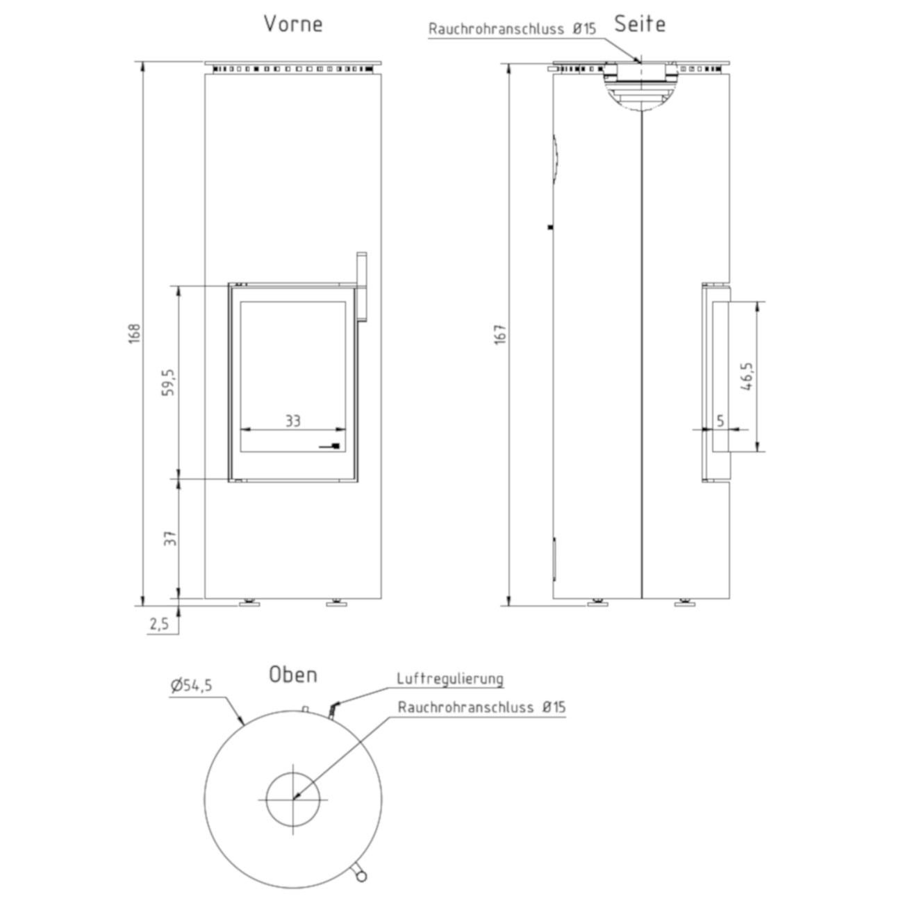 Rondotherm XL Grau Speicherkaminofen 7KW Rondotherm XL Grau Speicherkaminofen 7KW