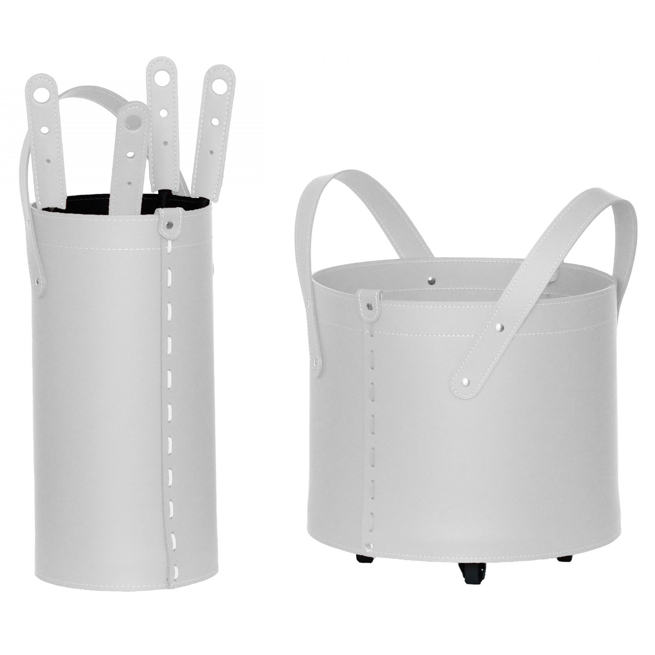 kaminbesctek-holzkorb-tocad-weiss-web1 Tocad Designer Kaminbesteckset und Holzkorb Weiss