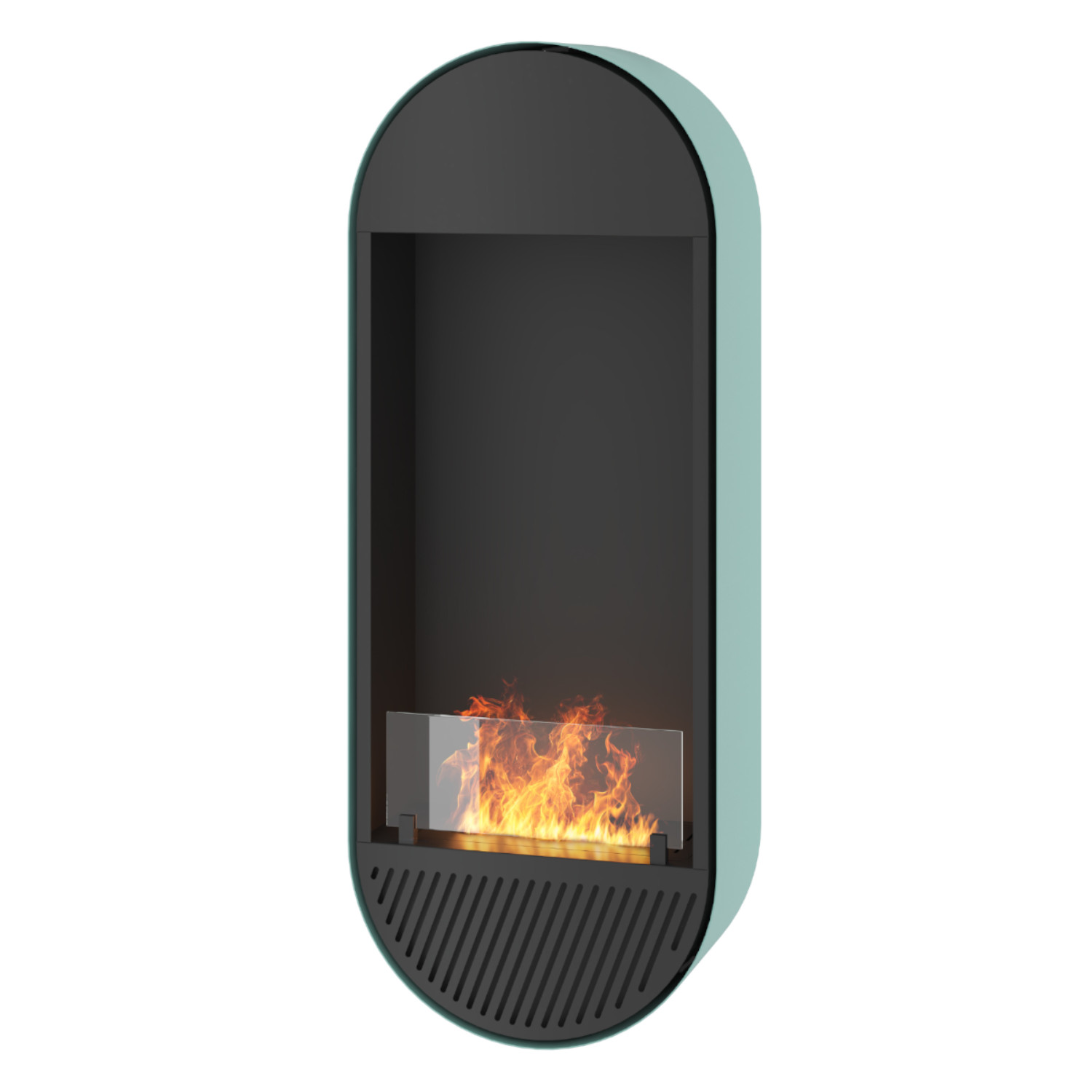 Incyrcle Slim Vert Mint-Grün Schwarz Wand Ethanol Kamin Incyrcle Slim Vert Mint-Grün Schwarz Wand Ethanol Kamin