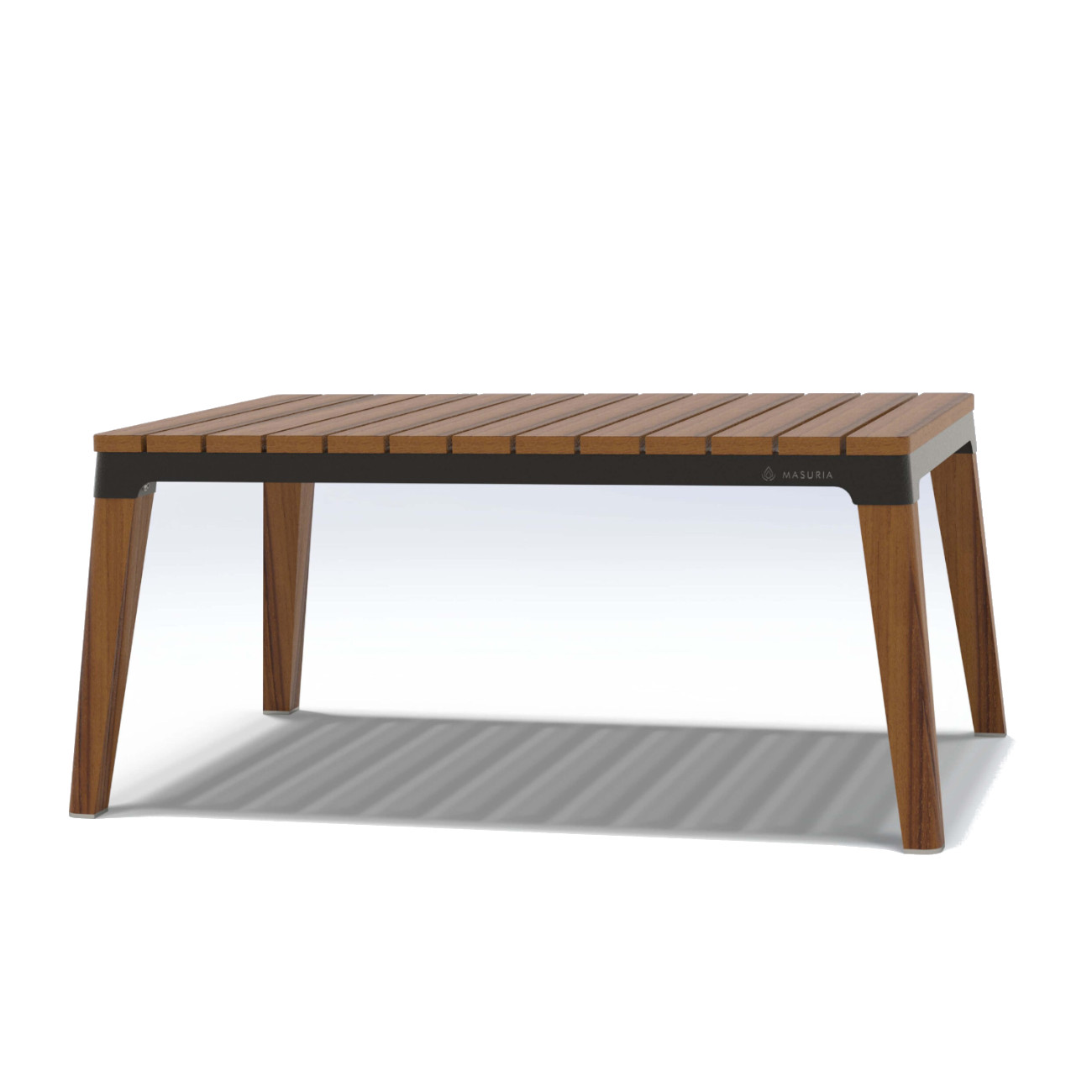 Nexo Iroko-Holz Garten Couchtisch Beistelltisch Schwarz