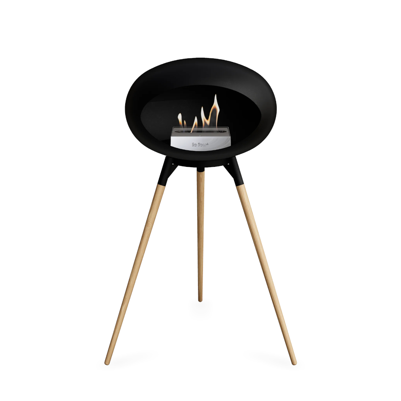 Le Feu Ground Wood High Schwarz Ethanolkamin