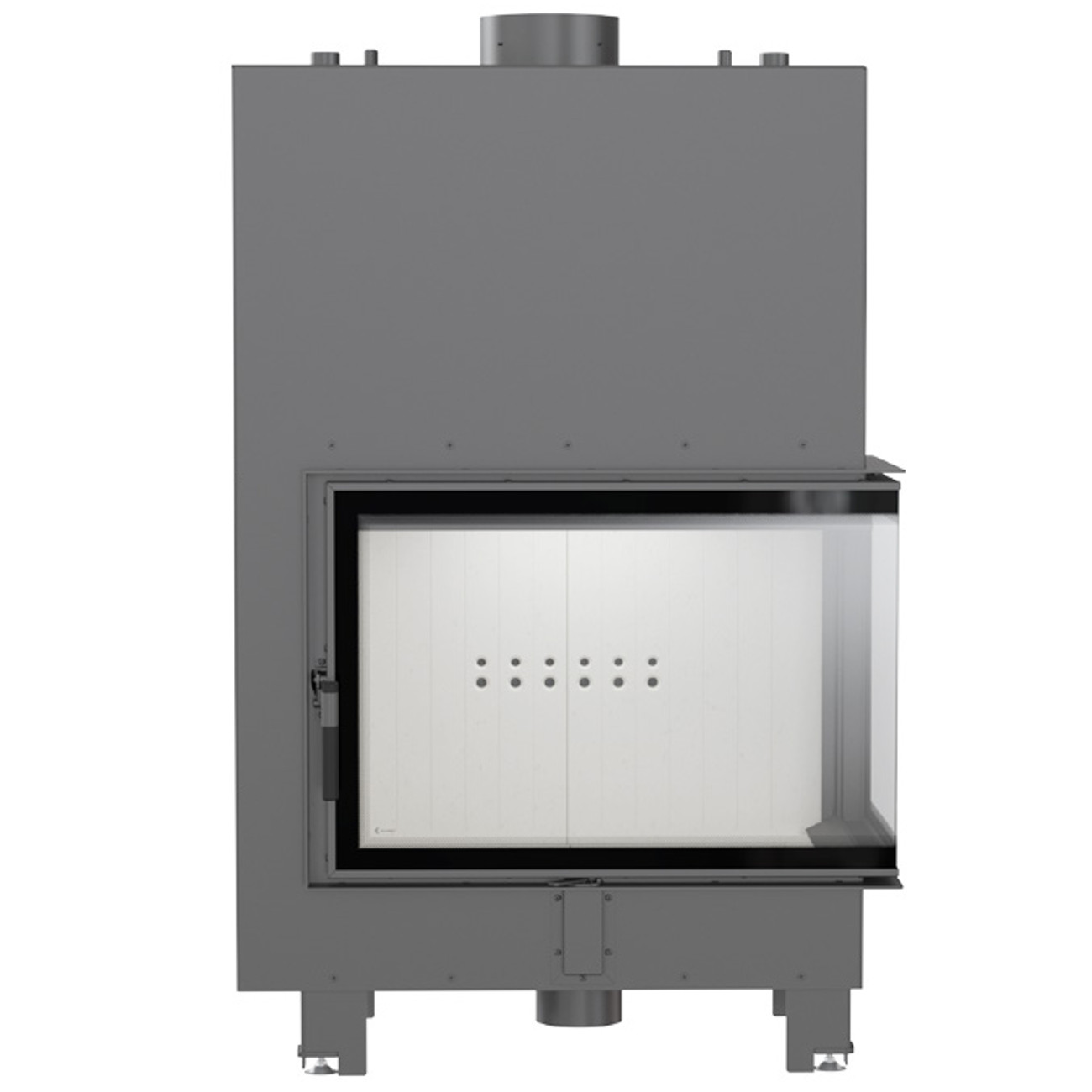 mba-pw-17-p-bs-w-vorne MBA17 Wassergeführter Rechtsverglaster Kamineinsatz 17kW