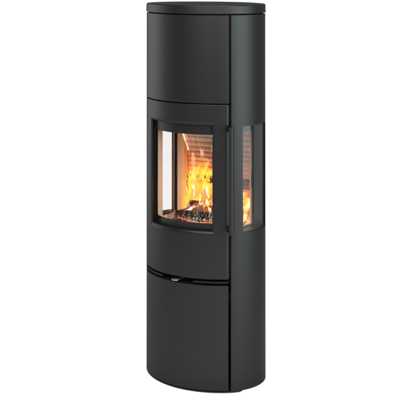TT23RHT Panorama Kaminofen 5kW Schwarz optionaler Speicherofen TT23RHT Panorama Kaminofen 5kW Schwarz optionaler Speicherofen