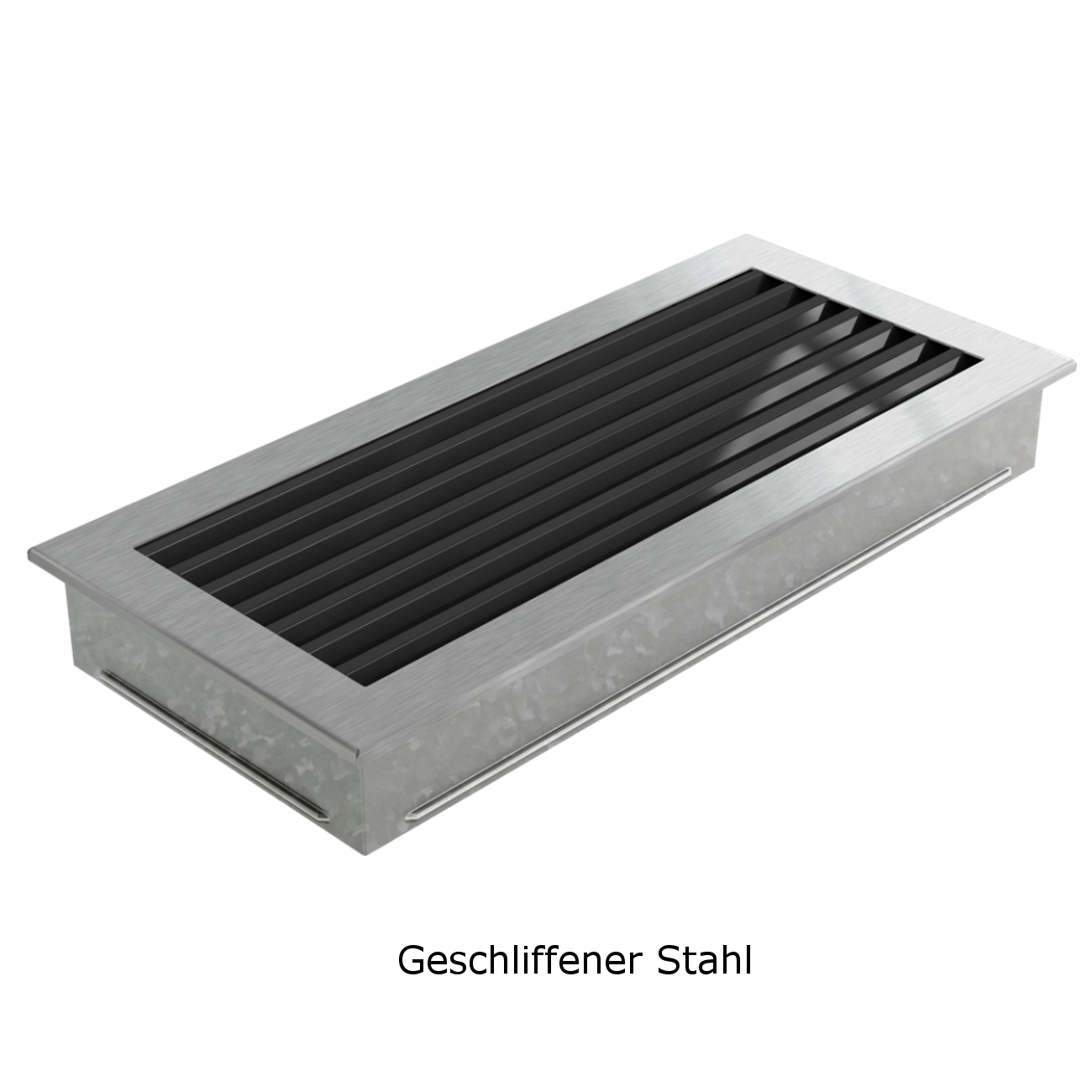 Lüftungsgitter FRESH geschliffener Stahl in verschiedenen Größen