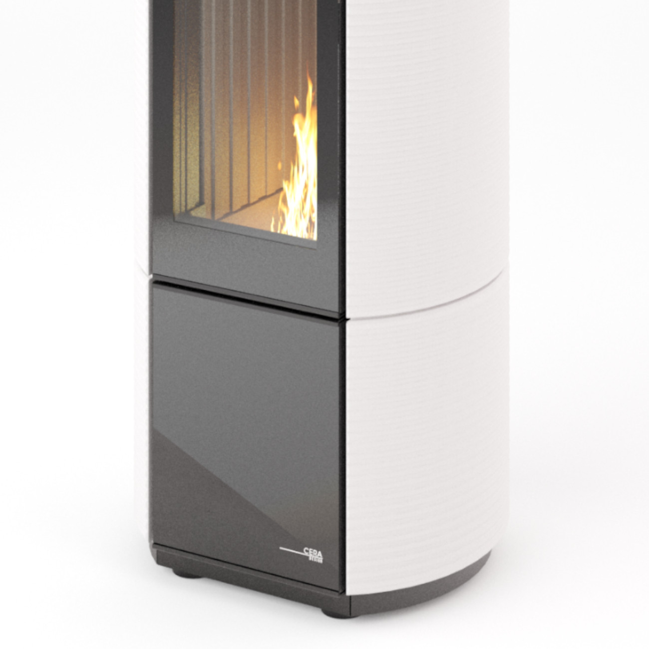 Conte Mini Creme Thermotte Speicher Kaminofen 5KW RLU Conte Mini Creme Thermotte Speicher Kaminofen 5KW RLU