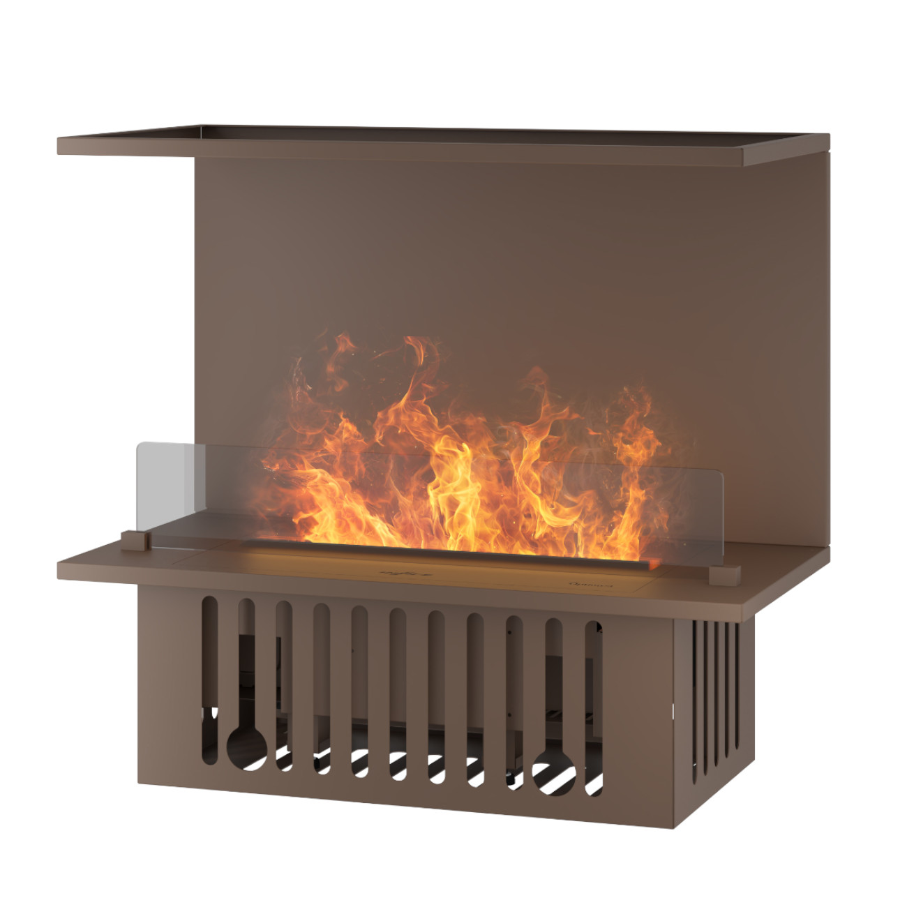 Invapo Inside C800 Braun Optimyst® Wasserdampf Panorama Kaminkassette