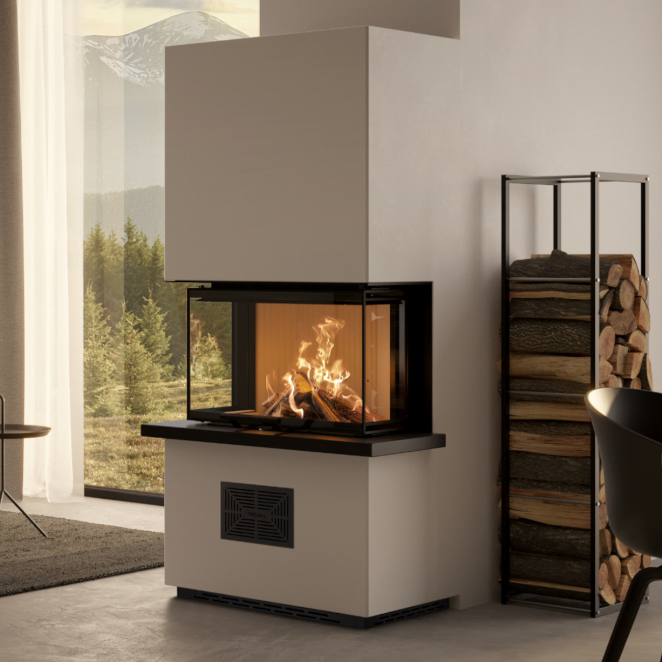 Osorno Kaminbauelemente Panorama Kaminofen 8kW Osorno Kaminbauelemente Panorama Kaminofen 8kW