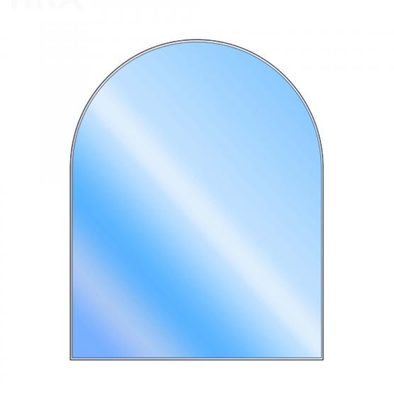 Glasbodenplatte Halbrund 1000x1200 mm Glasbodenplatte Halbrund 1000x1200 mm