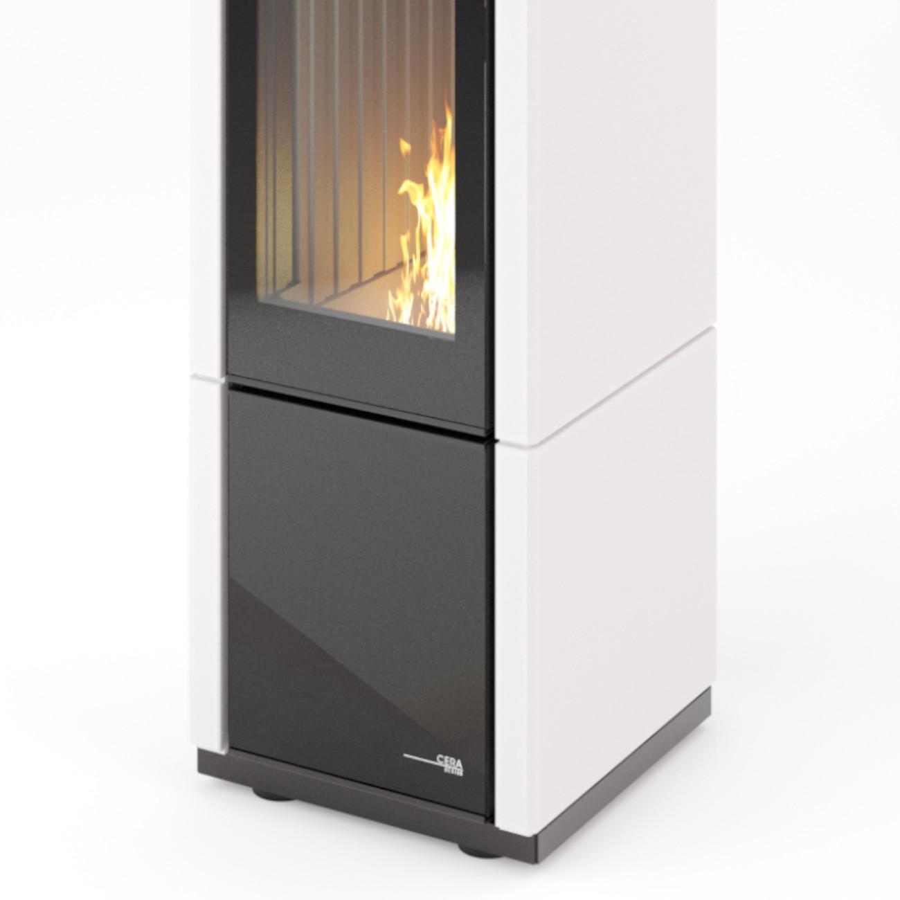 Conte Mini Eck Creme Thermotte Speicher Kaminofen 5KW RLU