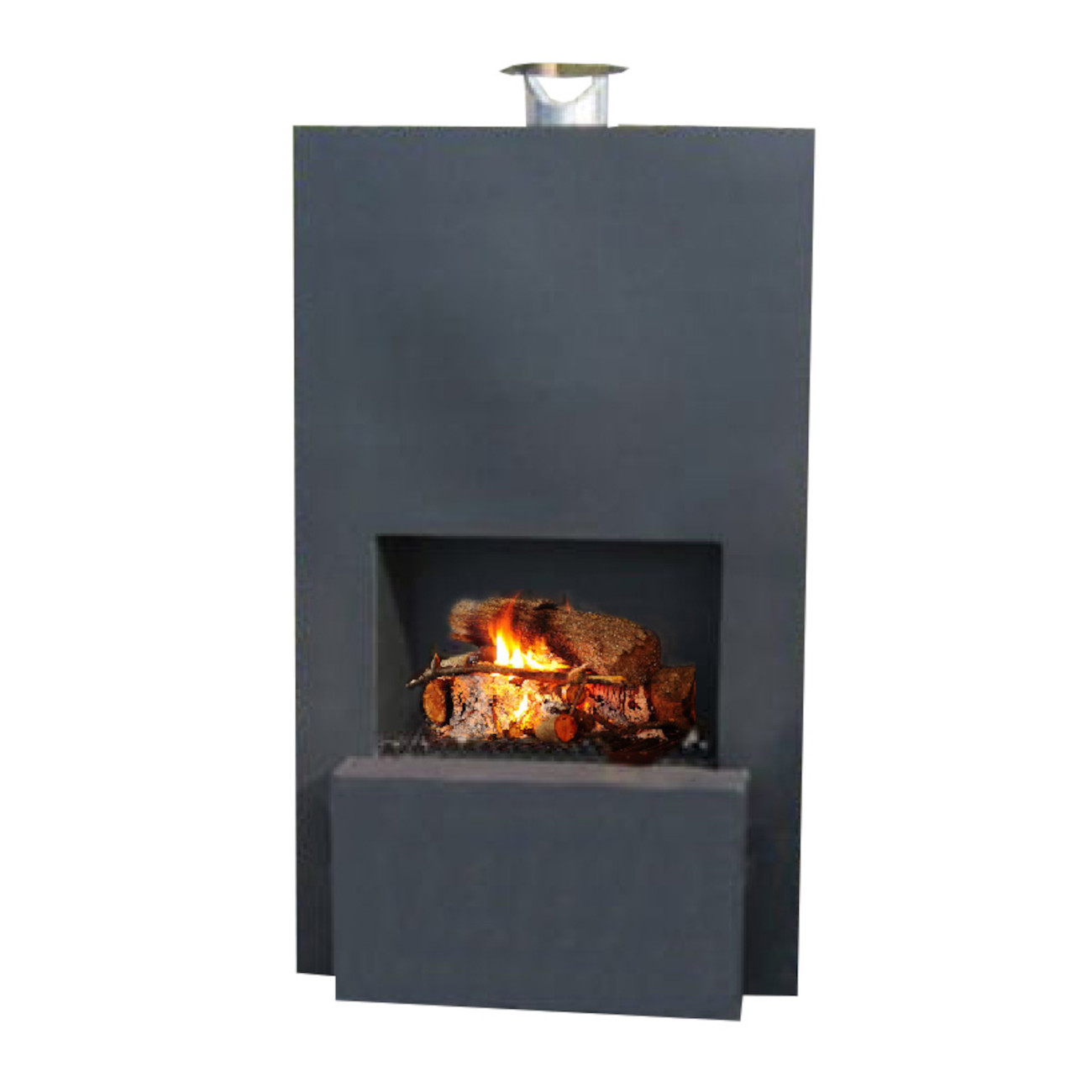 pinacate-schwarz-web2 Outdoor/Garten Kamin Feuersäule Pinacate in Schwarz Stahl